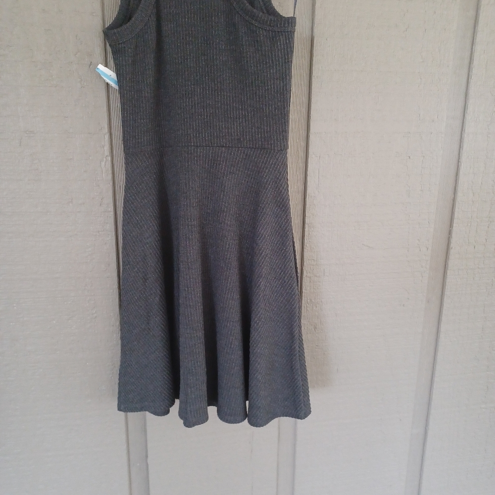 BP Sleeveless Rib Minidress Size XS Color Charcoal Grey Preppy - Picture 6 of 13